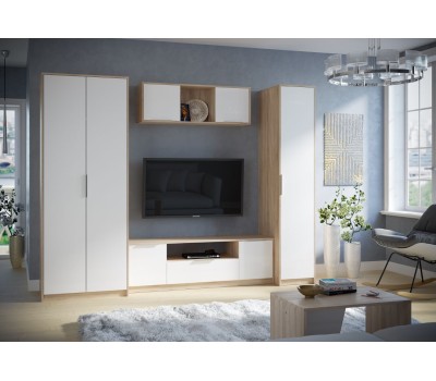 Пенал МЕБЕЛЬ-КОМПЛЕКС Нордик Шкаф-пенал Дуб сонома/Белая Аляска