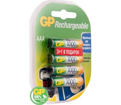 Аккумулятор размера AAA GP (08400) 100AAAHC-2DECRC4 (AAA)