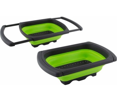 Дуршлаг MALLONY Дуршлаг на раковину FRUTTI 60 (38,5) * 25*12 см (складной, выдвижн. ручки) (007352)