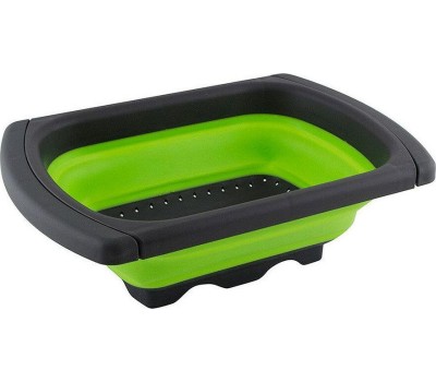 Дуршлаг MALLONY Дуршлаг на раковину FRUTTI 60 (38,5) * 25*12 см (складной, выдвижн. ручки) (007352)