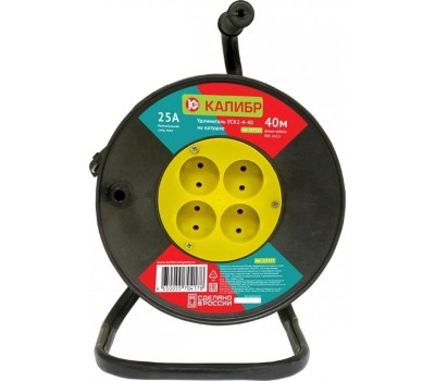 Удлинитель КАЛИБР Удлинитель на катушке УСК2-4-40 (2х2,5)