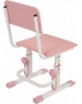 Стул POLINI Стул для школьника регулируемый Polini kids City / Polini kids Smart S, белый-розовый (1кор)