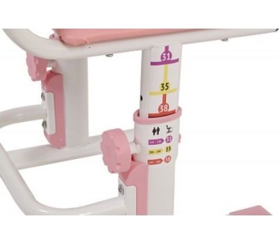 Стул POLINI Стул для школьника регулируемый Polini kids City / Polini kids Smart S, белый-розовый (1кор)