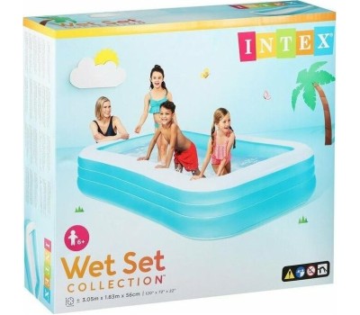 Бассейн надувной INTEX Бассейн надувной 305х183х59см.Прямоугольный.Семейный бассейн .Новинка.(в коробке) Арт. 58484NP