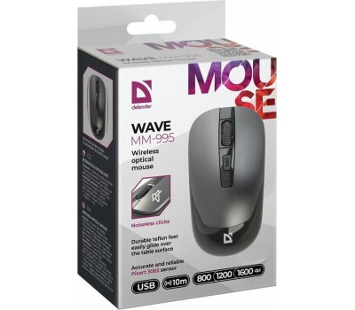 мышь DEFENDER (52993) Wave MM-995 серый