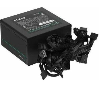 Блок питания DEEPCOOL Блок питания ATX 650W PF650 80 PLUS (20+4pin) APFC 120mm fan 6xSATA RTL
