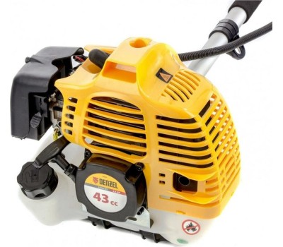 Триммер бензиновый DENZEL Триммер бензиновый DR43, 43 см3, неразъемная штанга, состоит из 2 частей 96273