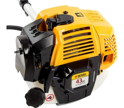 Триммер бензиновый DENZEL Триммер бензиновый DR43, 43 см3, неразъемная штанга, состоит из 2 частей 96273