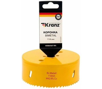 Коронка KRANZ (KR-92-0247) Коронка Bimetal 114мм