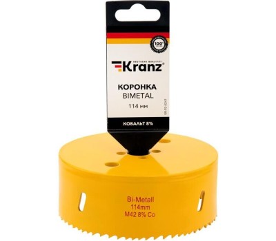 Коронка KRANZ (KR-92-0247) Коронка Bimetal 114мм