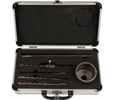 Бур KRANZ (KR-91-0431) Набор для установки подрозетников SDS PLUS, 5 предметов