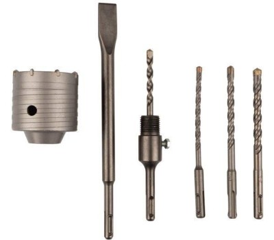 Бур KRANZ (KR-91-0431) Набор для установки подрозетников SDS PLUS, 5 предметов