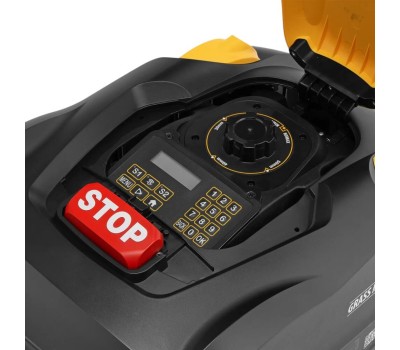 Газонокосилка DENZEL Grass Master 1000 1000м², 3Ач, 28V, LCD дисплей, Wi-Fi 58955