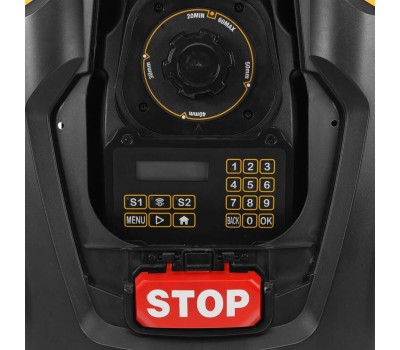 Газонокосилка DENZEL Grass Master 1000 1000м², 3Ач, 28V, LCD дисплей, Wi-Fi 58955