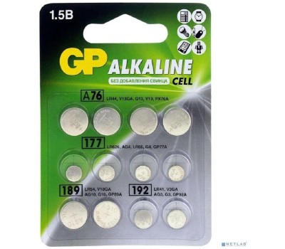 GP ACM02F-2CR12 (LR44 4 шт, LR626 4 шт, LR54 2 шт, LR41 2 шт) 4891199186066