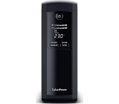 ИБП CYBERPOWER ИБП VP1200ELCD {Line-Interactive, Tower, 1200VA/720W USB/RS-232/RJ11/45 (4 + 1 EURO), 12В/7,2 Ач х 2}