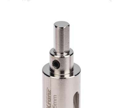 KRANZ Коронка алмазная профессиональная по керамограниту и железобетону М14, вакуумное спекание, 25мм, для УШМ