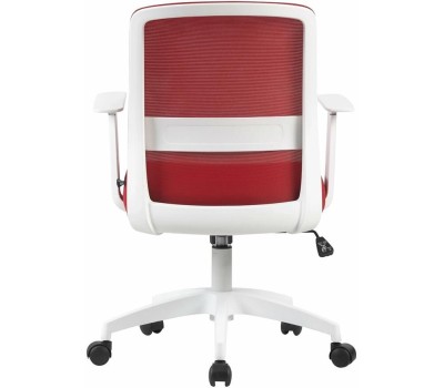 Кресло компьютерное CACTUS Кресло CS-WMC333-RD, сетка/ткань, до 100кг, фиксированные подлокотники, темно-красный