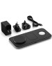 SATECHI Зарядное устройство 3-в-1 Qi2 Trio Wireless Charging Pad с вилками типа A/C/G. Цвет: черный