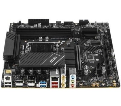 Материнская плата MSI Материнская плата PRO B760M-A WIFI DDR4 B760, LGA1700, 4*DDR4, 2*PCIEx16, 1*PCIEx1, 2*M.2, 1*TypeC, 2*USB3.2Gen2, 6*USB3.2Gen1, 6*USB2.0, 4*SATA3.0, 2.5G, 2*DP, 2*HDMI, M-ATX, RTL