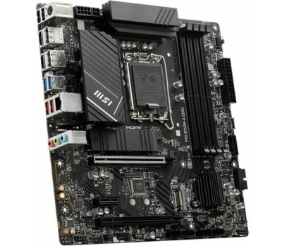 Материнская плата MSI Материнская плата PRO B760M-A WIFI DDR4 B760, LGA1700, 4*DDR4, 2*PCIEx16, 1*PCIEx1, 2*M.2, 1*TypeC, 2*USB3.2Gen2, 6*USB3.2Gen1, 6*USB2.0, 4*SATA3.0, 2.5G, 2*DP, 2*HDMI, M-ATX, RTL