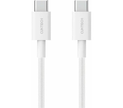 кабель CUKTECH USB кабель Type-C to braided cable 1.5m 3A 60W CTC315P white