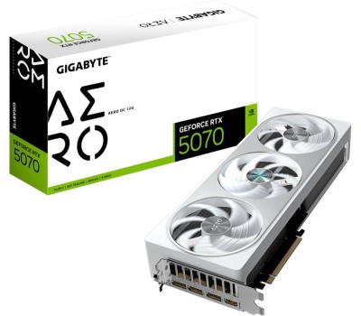 Видеокарта GIGABYTE Видеокарта RTX5070 AERO OC 12GB GDDR7 192bit 3xDP HDMI 3FAN RTL