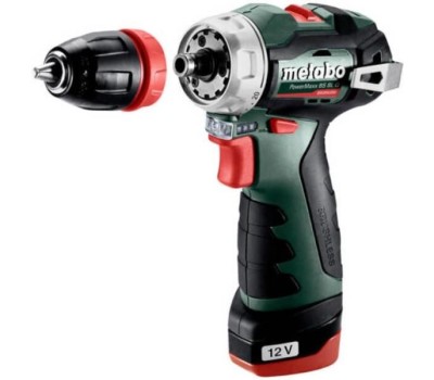 METABO Дрель-шуруповерт Power Maxx BS 12 BL Q, 2Ач, с двумя аккумуляторами [601749500]