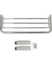 BRIMIX - Полка для полотенца с опорой, двойная, швг 600 х 220 х 190 мм, из нержавеющей стали, цвет ХРОМ. 10545