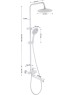 BRIMIX - Смеситель + стойка душевая 