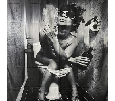 BRIMIX - Шторка в ванную комнату, фотопечать, ДАМА с сигаретой 02-28