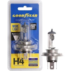 Лампа галогенная GOODYEAR GY014125 лампа галогенная автомобильная Н4 12V 60/55W P43t More Light (блистер)