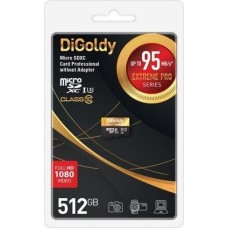 Карта памяти DIGOLDY 512GB microSDXC Class 10 UHS-1 Extreme Pro (U3) [DG512GCSDXC10UHS-1-ElU3 w]