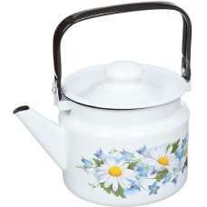 Чайник ЛЫСЬВА эмал 2,0л Ромашковое поле 27104П2