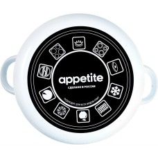 Кастрюля APPETITE 1RD181M FLORA-2 эмал цил 3,0л
