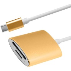 Переходник АТОМ (31050) USB Type-C-Micro SD\TF, золотой