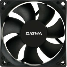 DIGMA Вентилятор DFan-80 80мм, 3-pin, от БП:4-pin (Molex), 1800об/мин, 23 дБ, черный, Ret