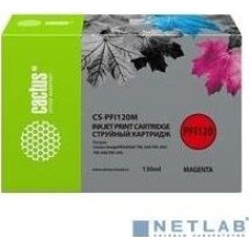 Картридж струйный CACTUS Картридж струйный CS-PFI120M пурпурный (130мл) для Canon imagePROGRAF TM-200/TM-205/TM-300/TM-305