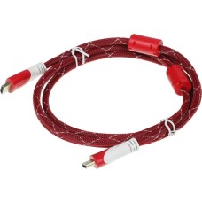 NONAME Кабель аудио-видео HDMI (m)/HDMI (m) 1.8м. феррит.кольца позолоч.конт. красный