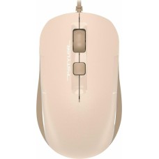 A4TECH Мышь проводная Fstyler FM26, оптическая, USB, 1600dpi, бежевый и коричневый [fm26 usb (cafe latte)]