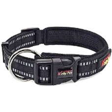 РЫЖИЙ КОТ Ошейник для собак регулируемый светоотражающий (размер 48-60 см), цвет - черный (108058)