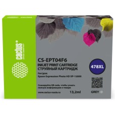 Картридж CACTUS Картридж CS-EPT04F6, 478XL, серый / CS-EPT04F6