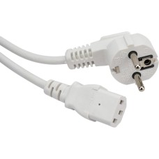 LANMASTER Шнур питания LAN-PP13/SHA-1.0-WH C13-Schuko проводник.:3x0.75мм2 1м 220В 10А белый