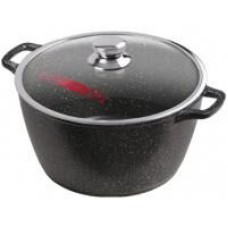 Кастрюля ГОРНИЦА Кастрюля а/пр литая 8,0л стекл/кр Гранит ТМ