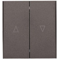 KRANZ Выключатель STRONG 2 кл для жалюзи возвратный 10А с/у графит