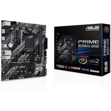 Материнская плата ASUS Материнская плата PRIME B550M-K ARGB AM4 mATX 2xDDR4 PCIEx16 PICEx1 2xM.2 DP HDMI GLAN