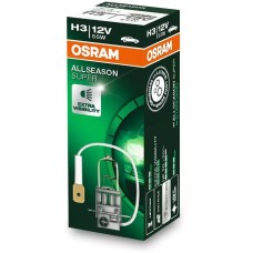 Лампа галогенная OSRAM Автолампа галогенная H3 (55W PK22s +30%) ALLSEASON 12V 3200K