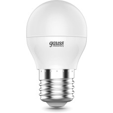 GAUSS Лампа светодиодная Elementary 6Вт цок.:E27 шар 220B св.свеч.бел.нейт. (упак.:10шт) (53226)