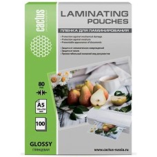 CACTUS Пленка для ламинирования 80мкм A5 (100шт) глянцевая 154x216мм CS-LPGA580100