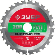 ЗУБР Быстрый рез, 200 x 32/30 мм, 24Т, пильный диск по дереву (36910-200-32-24)